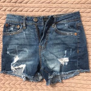 High Waisted Denim Shorts